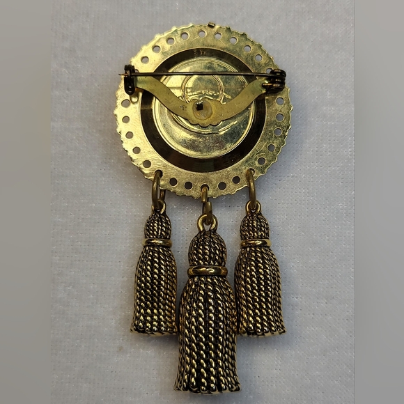 Vintage Victorian Revival Style Tassel Brooch / Pin - Picture 2 of 3